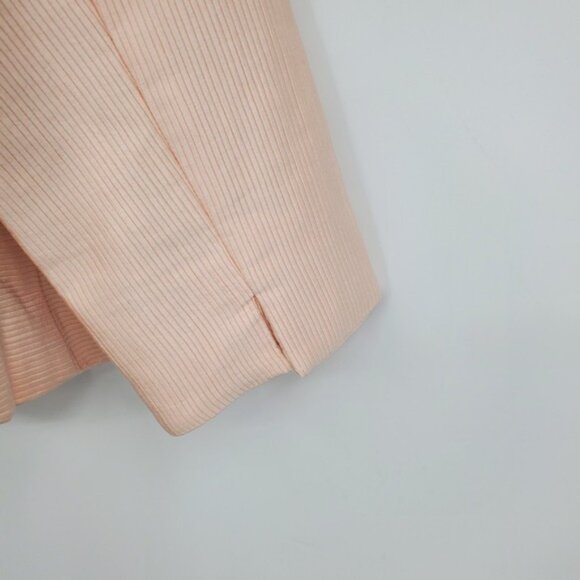 J. Crew Pink Clasp Front Ribbed Blazer Preppy Career Topper Jacket Medium - Picture 4 of 9
